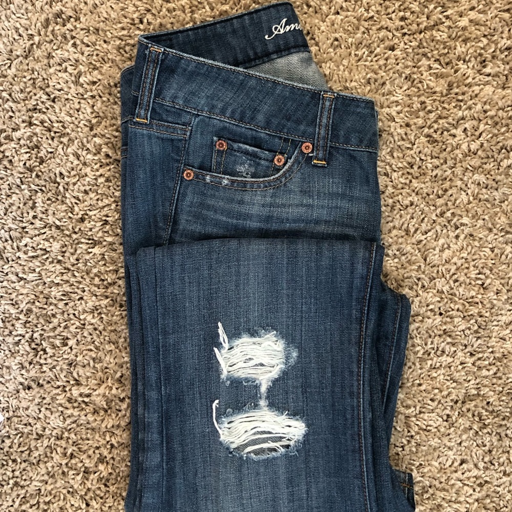 Distressed jeans